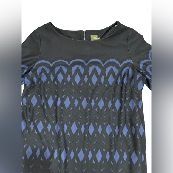 Taylor Woman Sheath Dress in blue and black with 3/4 sleeves | Size 16W - Picture 2 of 7